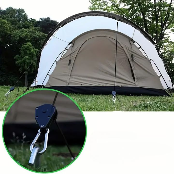 4 Stück | Verstellbares Outdoor-Campingseil – stabil, reflektierend und kompakt