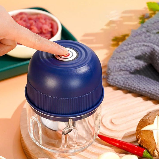 Elektrischer Gemüseschneider – USB-betrieben, sicher & platzsparend