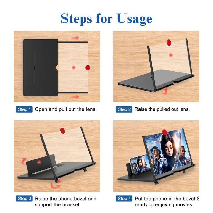 Faltbarer Handy Bildschirm-Vergrößerer – HD für Videos
