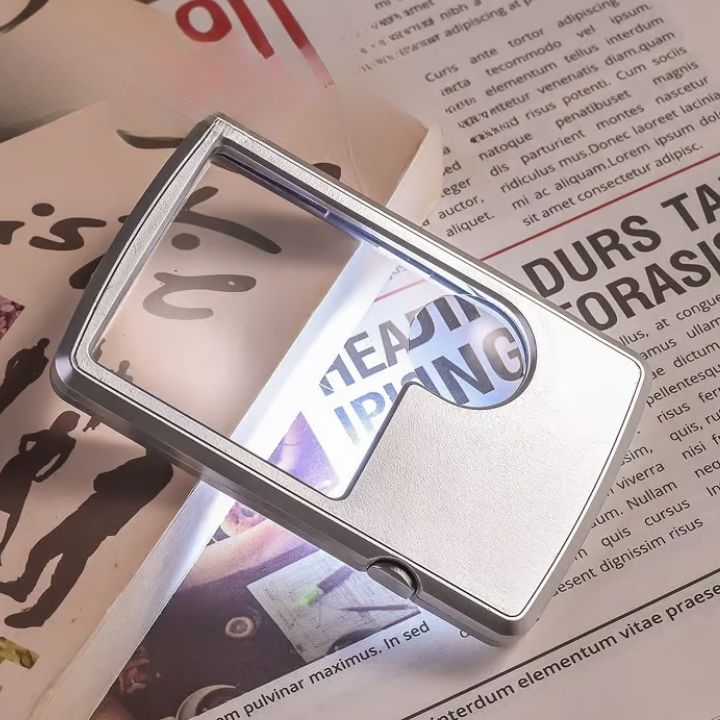 1+1 Gratis | Lesehilfe Lupe mit LED – 5x Vergrößerung, blendfrei & tragbar