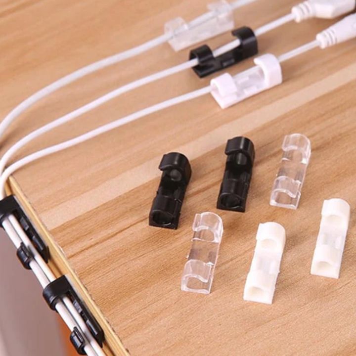 20 Stück | Selbstklebende Kabelklemmen – zur Kabelführung