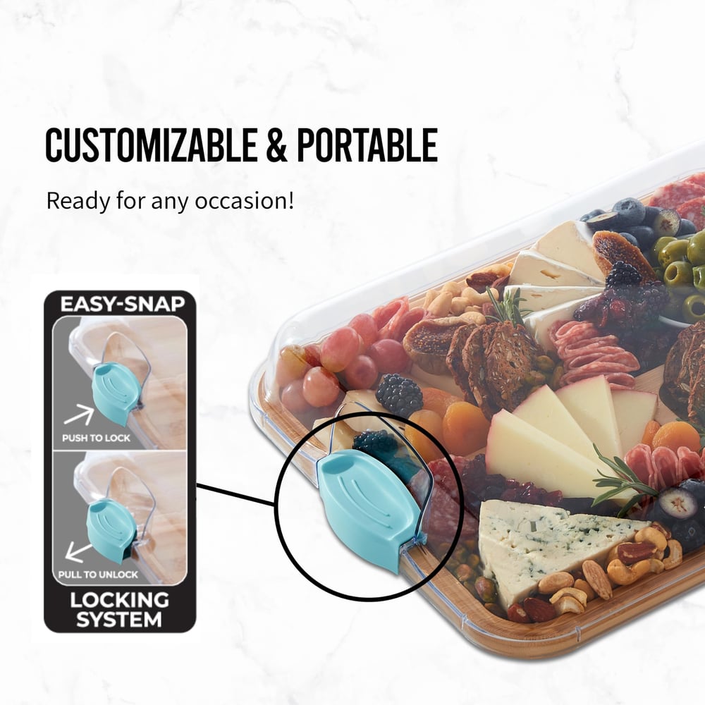 Servierplatte & Schneidebrett – 2-in-1 Design mit Deckel für Zubereitung & Präsentation!
