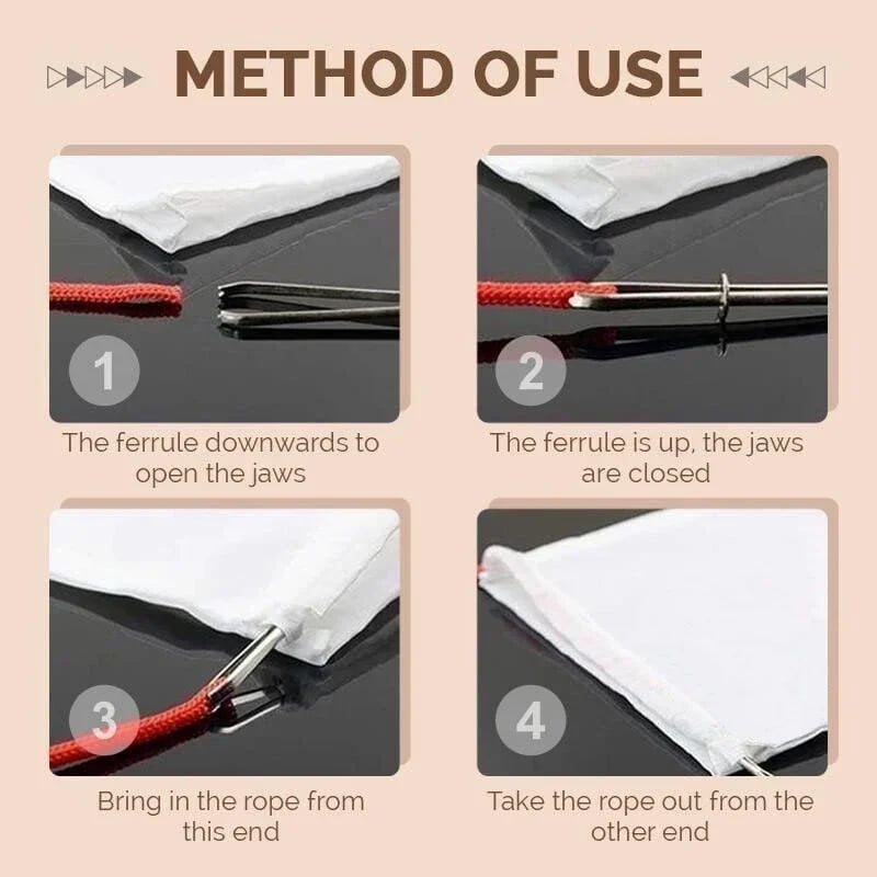 3er-Set Kordel-Einfädelhilfe – für schnelles Austauschen von Zugbändern!