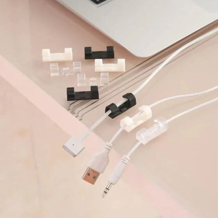 20 Stück | Selbstklebende Kabelklemmen – zur Kabelführung