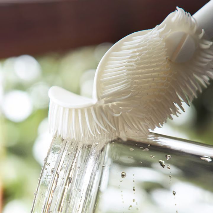 Flexibler Silikon-Flaschenbürste – Hygienereiniger für Gläser