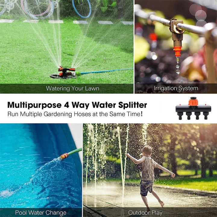 4-Wege Gartenschlauchverteiler – Effiziente Bewässerung für Ihren Garten