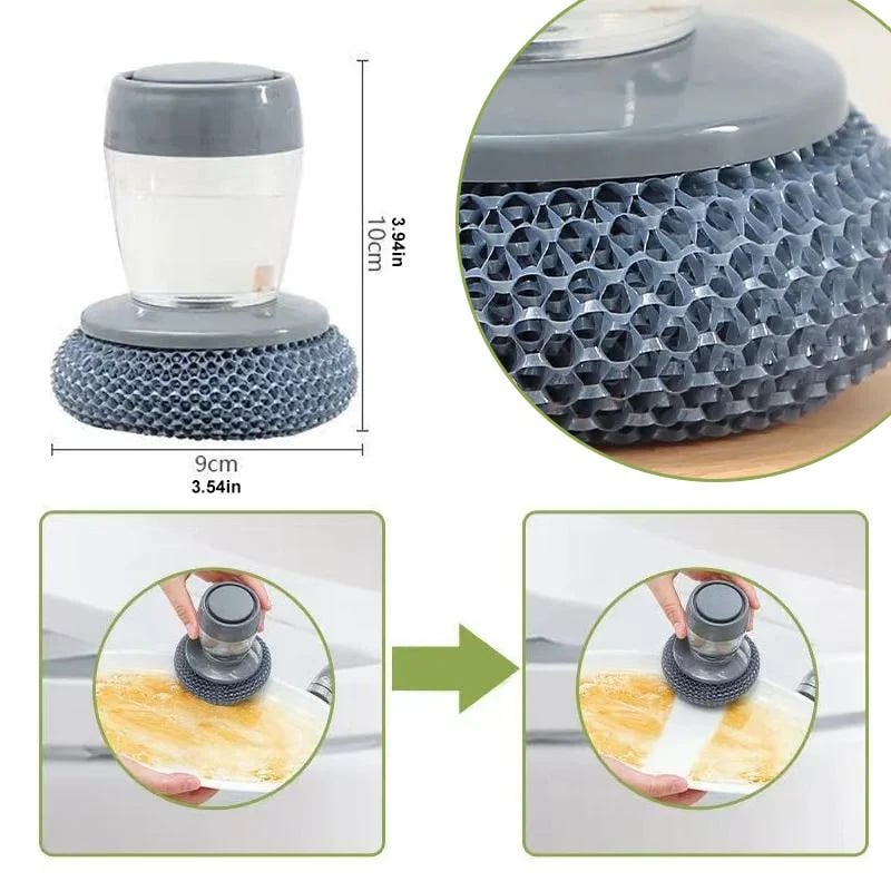 Seifenspender-Handbürste (Gratis 5 Stahldrahtkugeln)