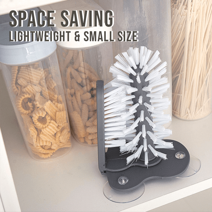 Doppelseitige Becherreinigungsbürste mit Saugnäpfen für schnelles und einfaches Spülen