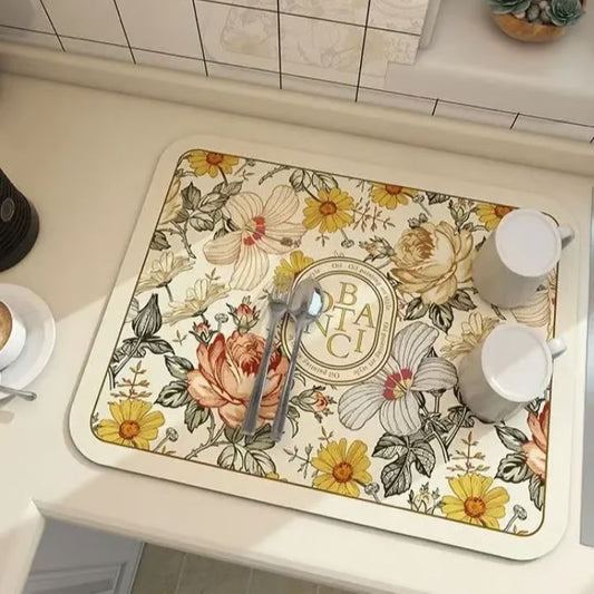 Super Saugstarke Abtropfmatte – Rutschfest und schnell trocknend