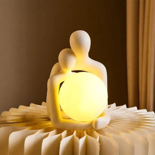 Abstrakte Paar-Keramiklampe