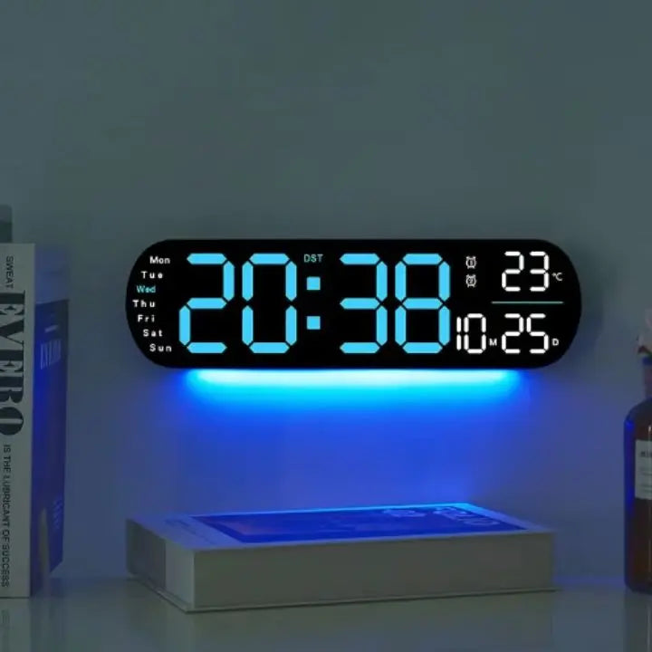 Digitale Wanduhr Großes LED-Display mit Fernbedienung