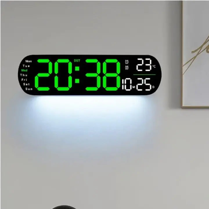 Digitale Wanduhr Großes LED-Display mit Fernbedienung