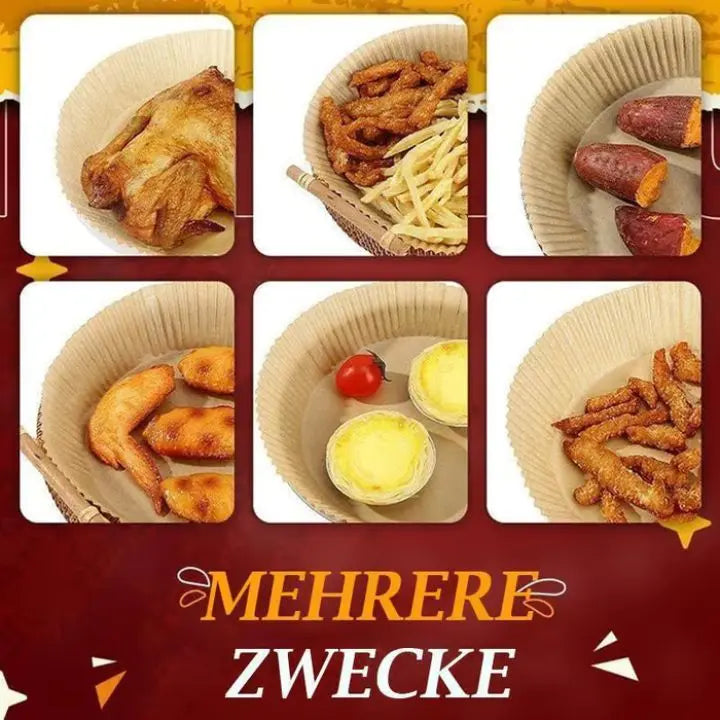 Einwegpapier für Heißluftfritteusen (50 Stücke)