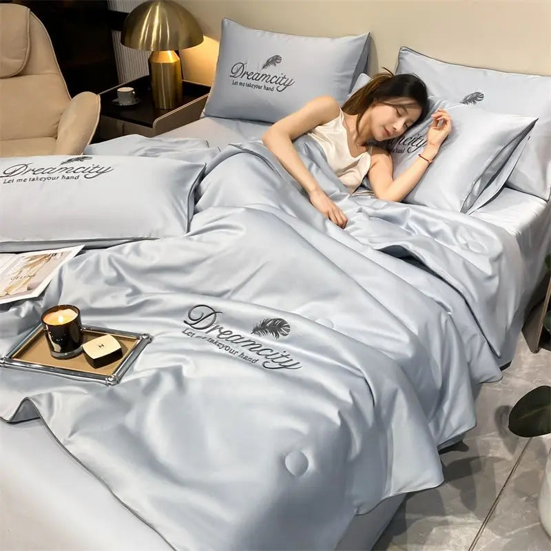 Eis-Seiden-Steppdecke