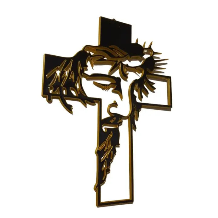 Eleganter Jesus Kreuz Metal Wanddekoration