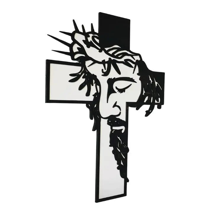 Eleganter Jesus Kreuz Metal Wanddekoration
