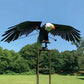 Elegantes schmiedeeisernes Windspiel Vogel