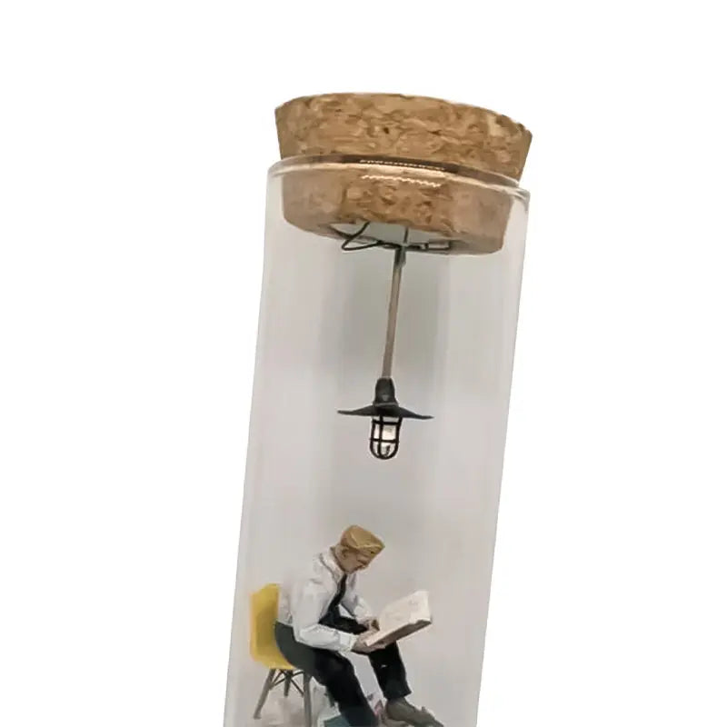 Glas-Miniatur-Diorama für Bücherliebhaber