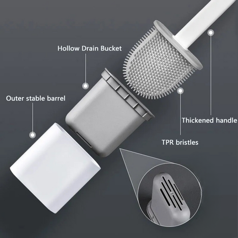 1+1 GRATIS | Hygienische Silikon-Toilettenbürste – Tiefenreinigung ohne Kratzer