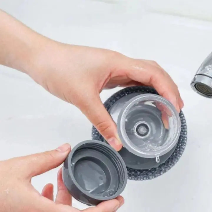 Küchenseifen-Spender-Handbürste（5 Stahldrahtkugeln）