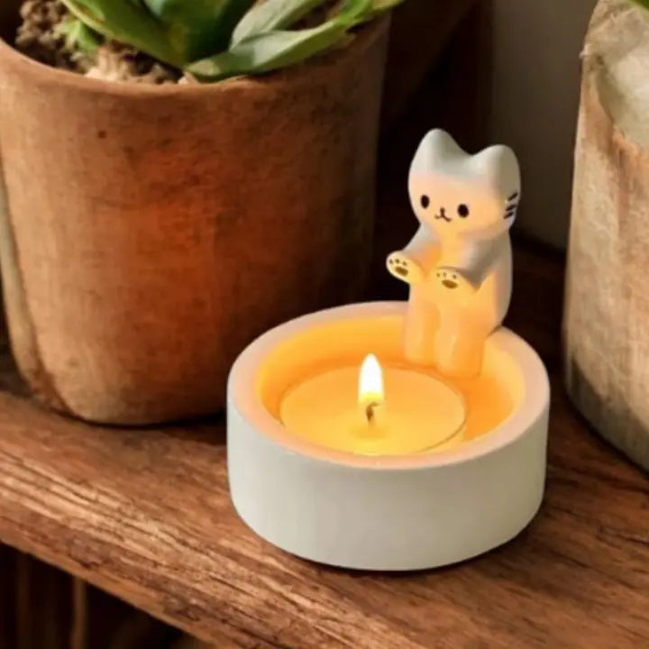 Katzen-Kerzenhalter