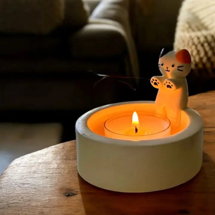 Katzen-Kerzenhalter