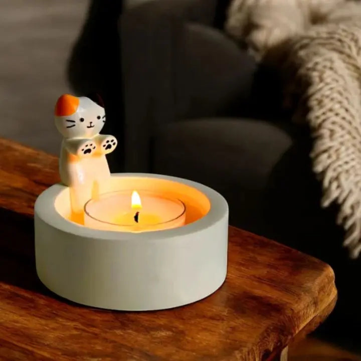 Katzen-Kerzenhalter