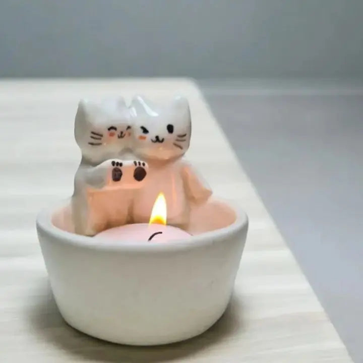 Katzen-Kerzenhalter