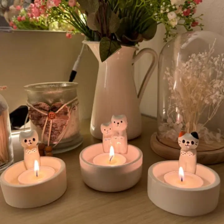Katzen-Kerzenhalter