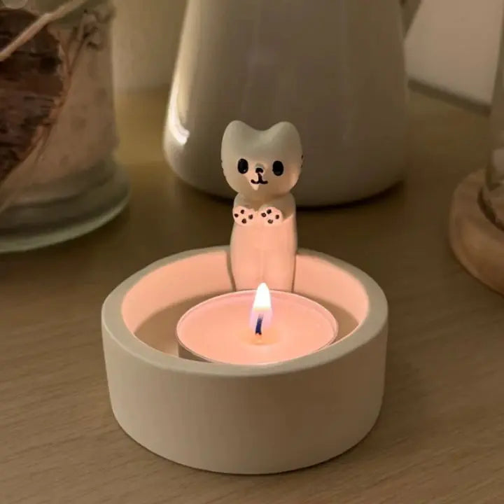 Katzen-Kerzenhalter