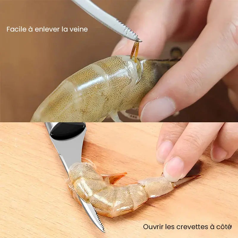 Müheloses Garnelenschälwerkzeug