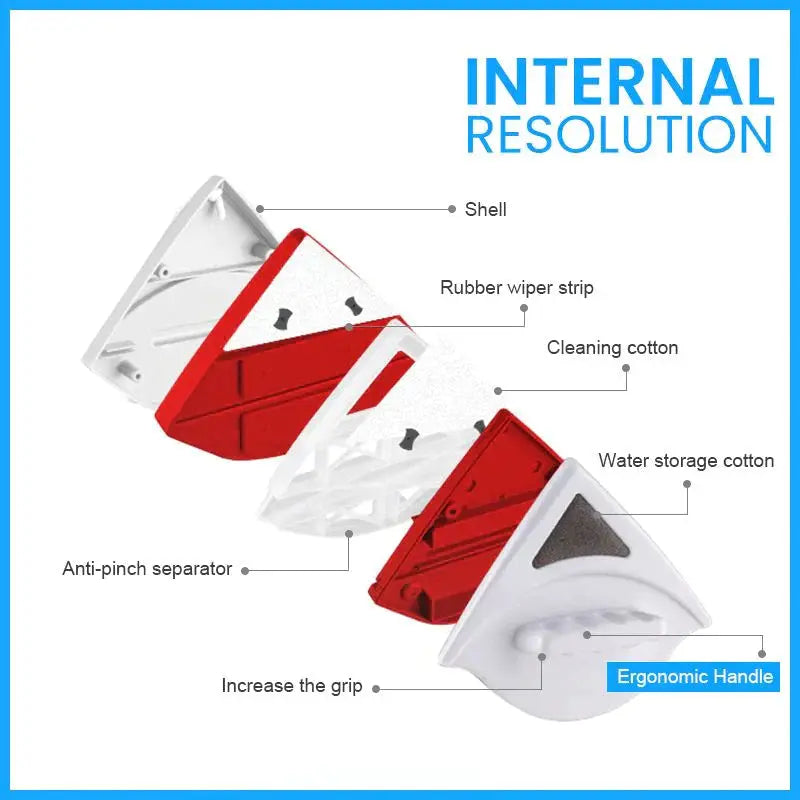 Magnetischer Fensterreiniger für sichere und einfache Glasreinigung