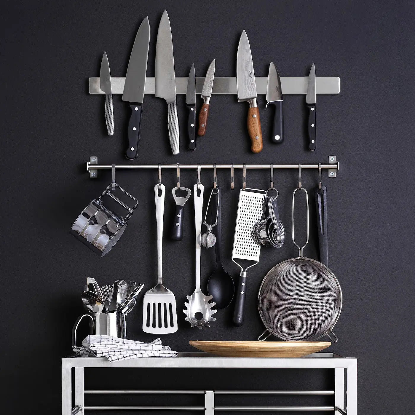 Magnetischer Messerhalter zur Wandmontage