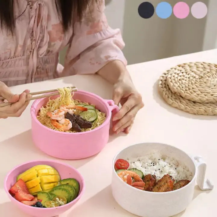 Mikrowellen-Ramen-Schüssel mit Sieb für einfaches Kochen