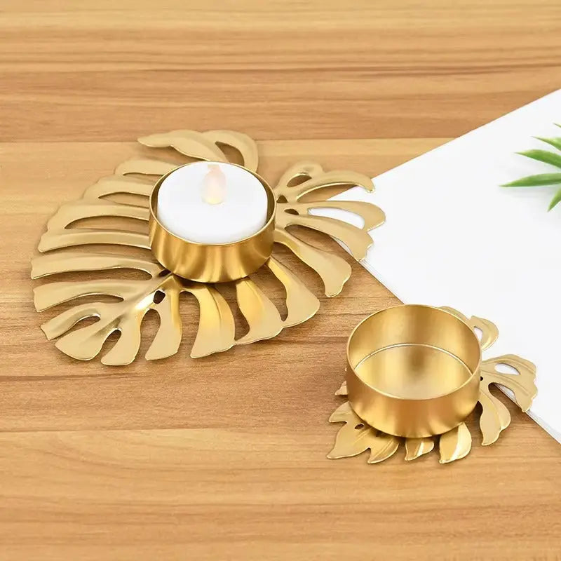 Monstera-Kerzenhalter