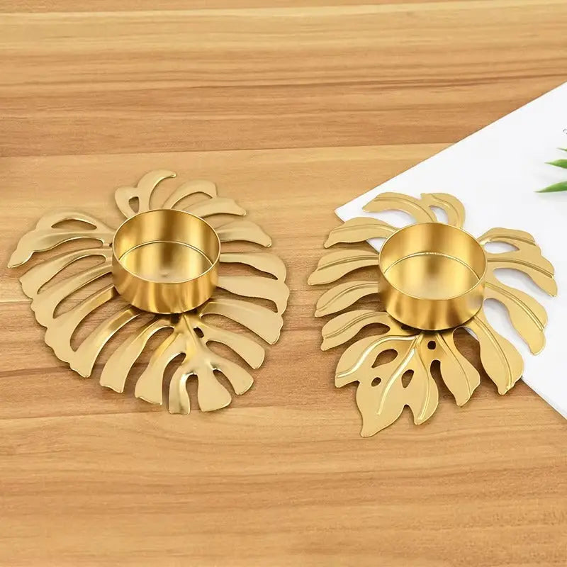 Monstera-Kerzenhalter