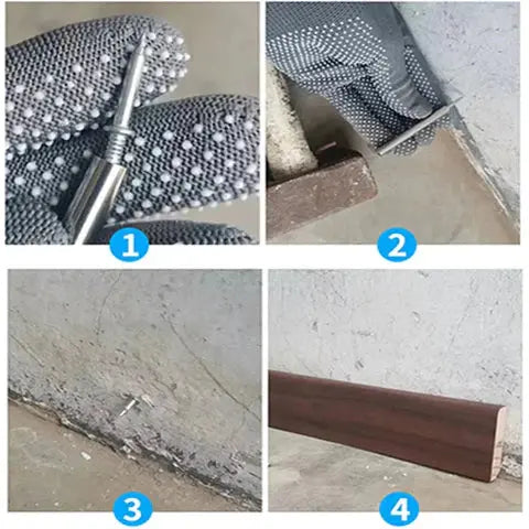 Nicht-markierende Sockelleisten-Nägel – Fester Halt ohne Schäden