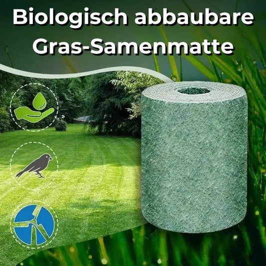 1+1 Gratis | Pflegeleichte Bio-Rasensamenmatte