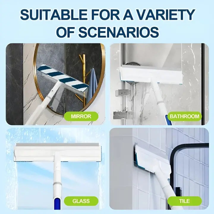 Rakel für die Fensterreinigung mit Spray