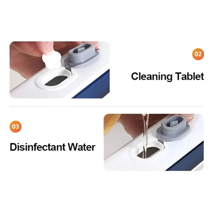 Rakel für die Fensterreinigung mit Spray