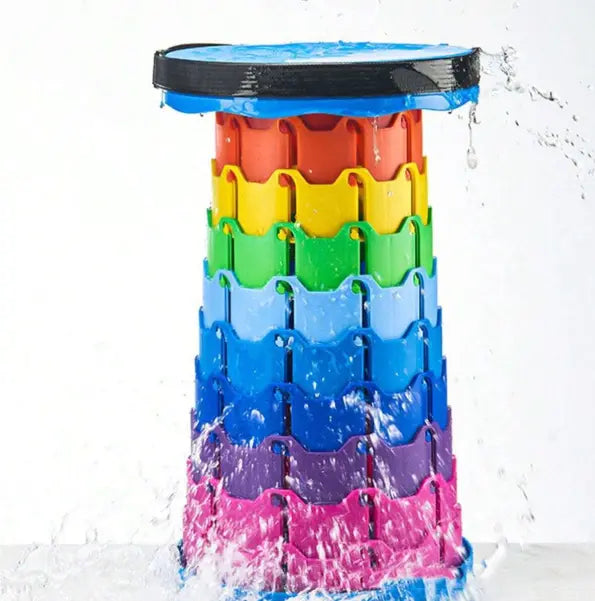 Regenbogen-Teleskophocker