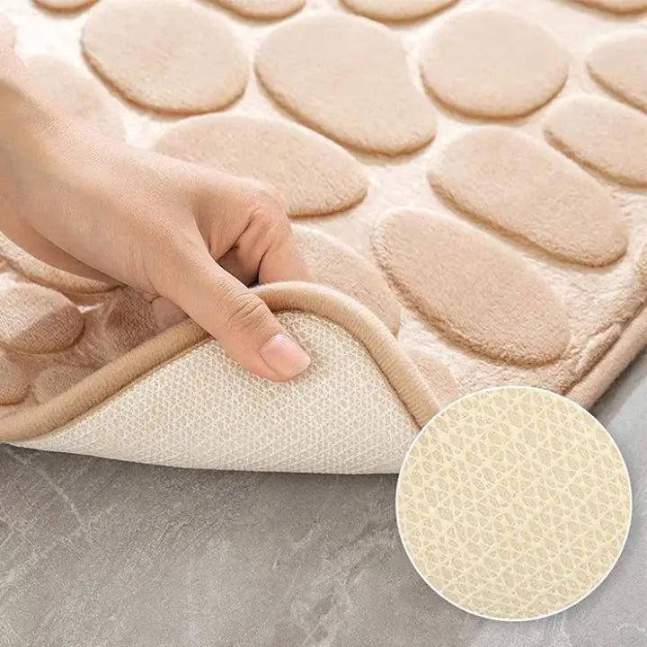 Rutschfeste Badematte mit modernem Kieselmuster