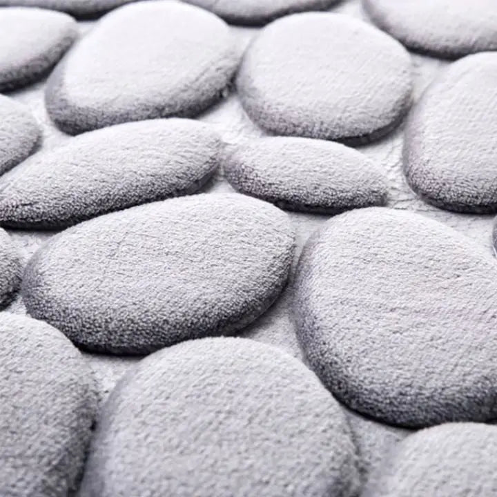 Rutschfeste Badematte mit modernem Kieselmuster