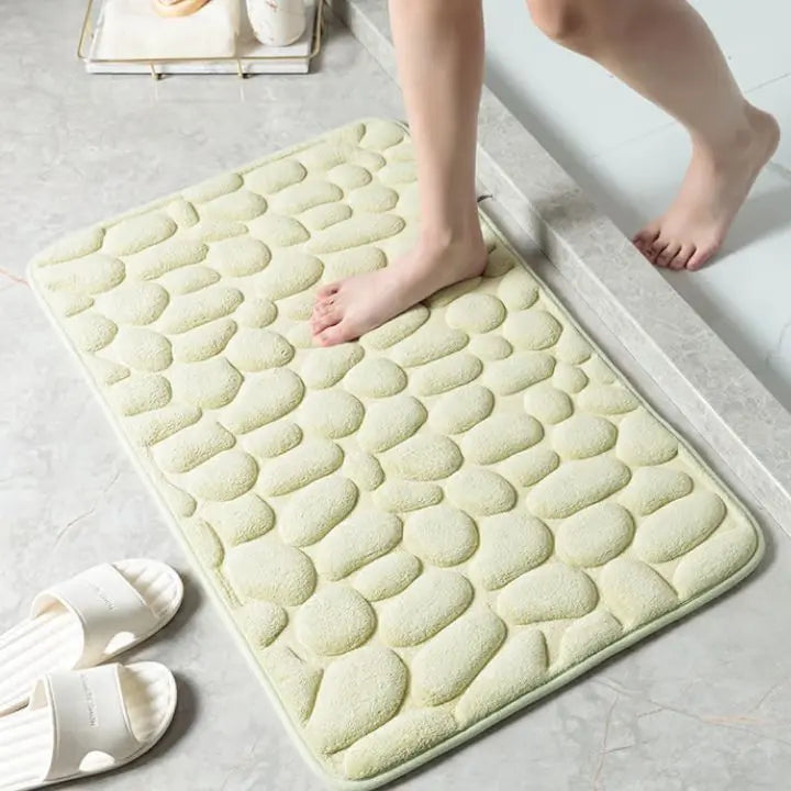 Rutschfeste Badematte mit modernem Kieselmuster