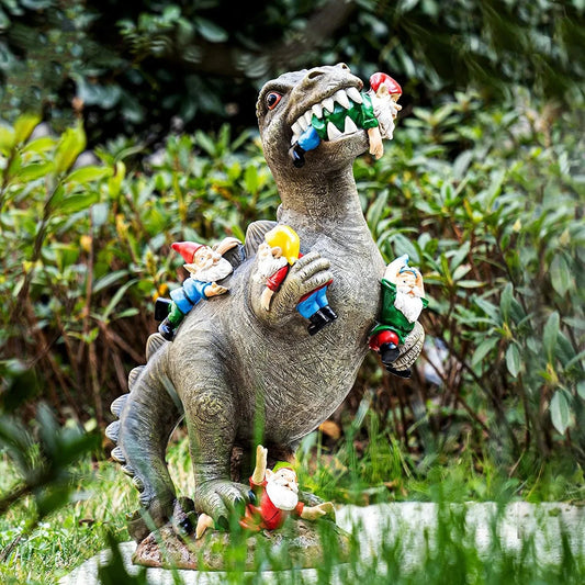 Dinosaurier-Gartenfigur – Lustiger & Einzigartiger Wichtelfresser