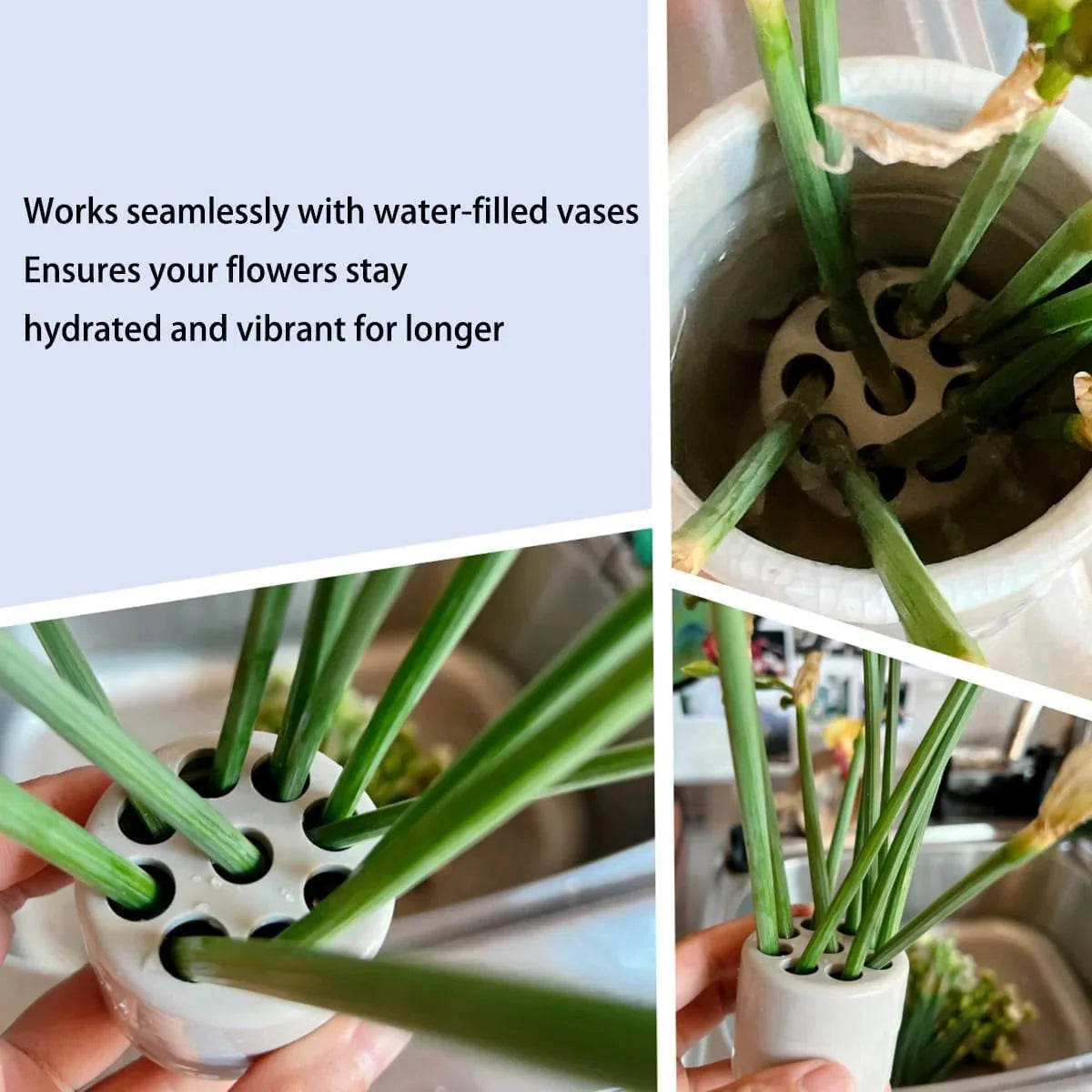1+1 Gratis | DIY Spiral-Blumenstängelhalter – Mühelose Blumenarrangements