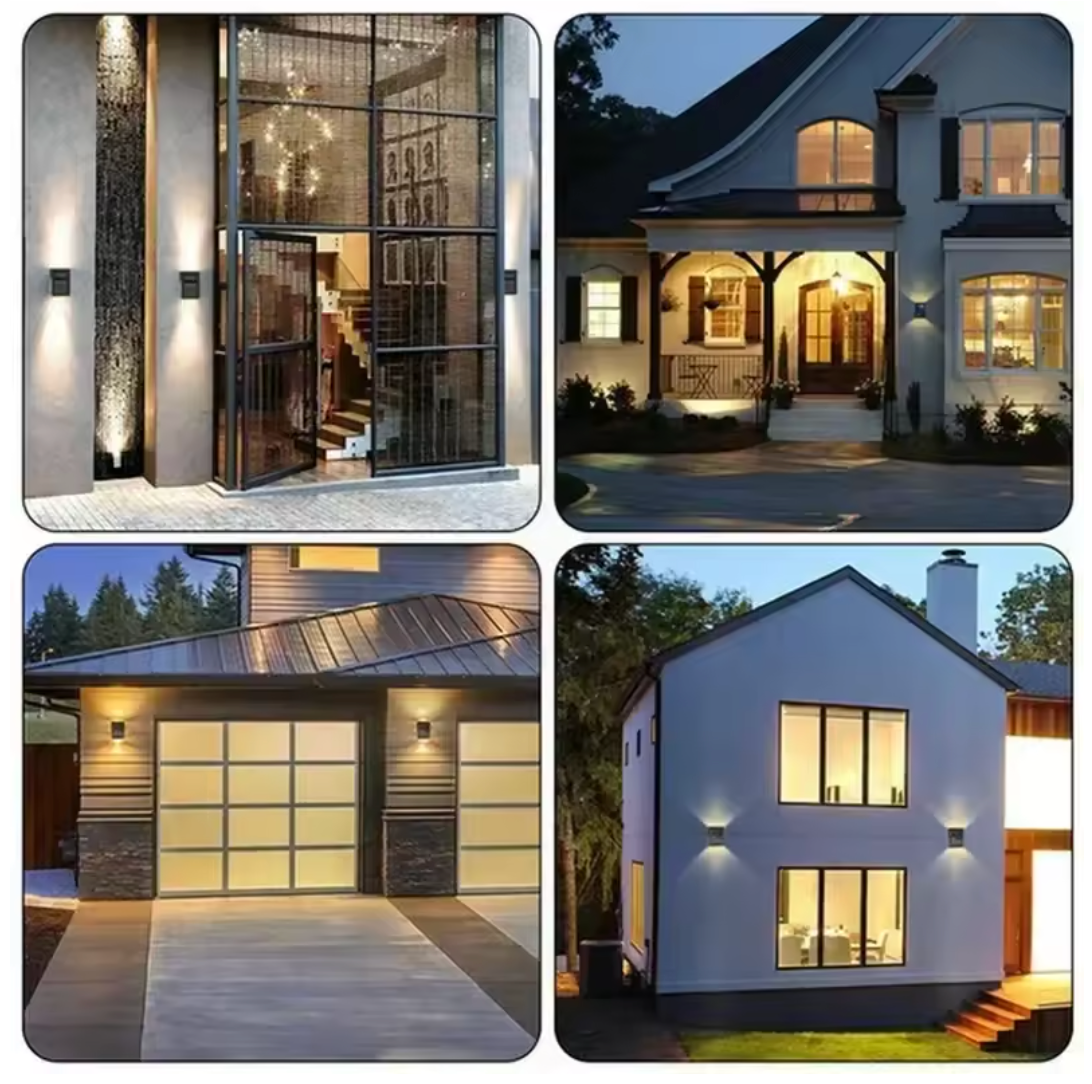 RGB Solar-Wandleuchte – Vierseitige Ambientebeleuchtung