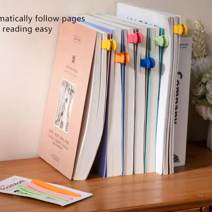 Smartes Silikon-Lesezeichen mit starker Haftung (6 Stück)