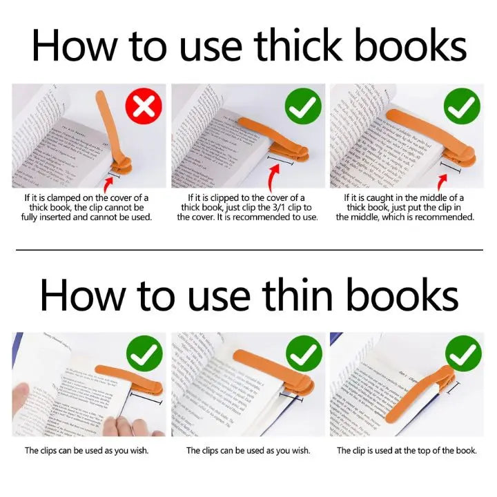 Smartes Silikon-Lesezeichen mit starker Haftung (6 Stück)