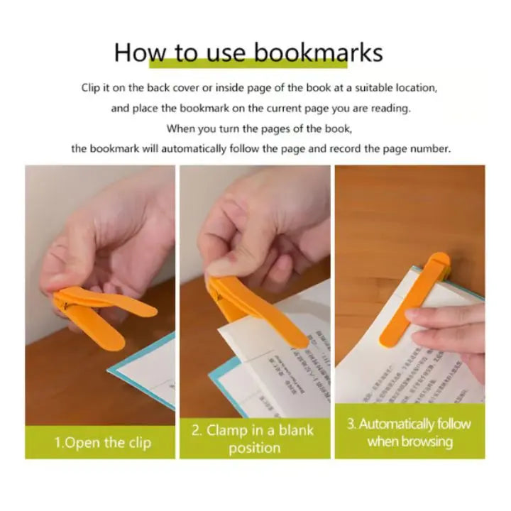 Smartes Silikon-Lesezeichen mit starker Haftung (6 Stück)